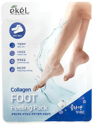 Пилинг-носочки с коллагеном Ekel Collagen Foot Peeling Pack 