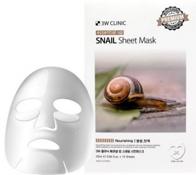 Тканевая маска для лица с муцином улитки  Essential Up Snail Sheet Mask